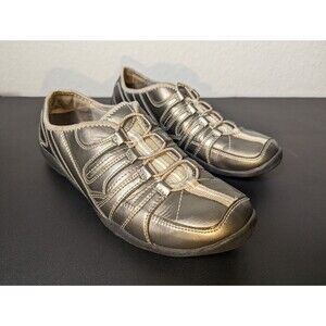 Clarks Privo Sofrito Bronze Metallic Slip On Walking Loafer Shoe Women 8M